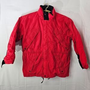 Vintage Marlboro Country Store Down Full Zip Puffer Jacket Size Large Red